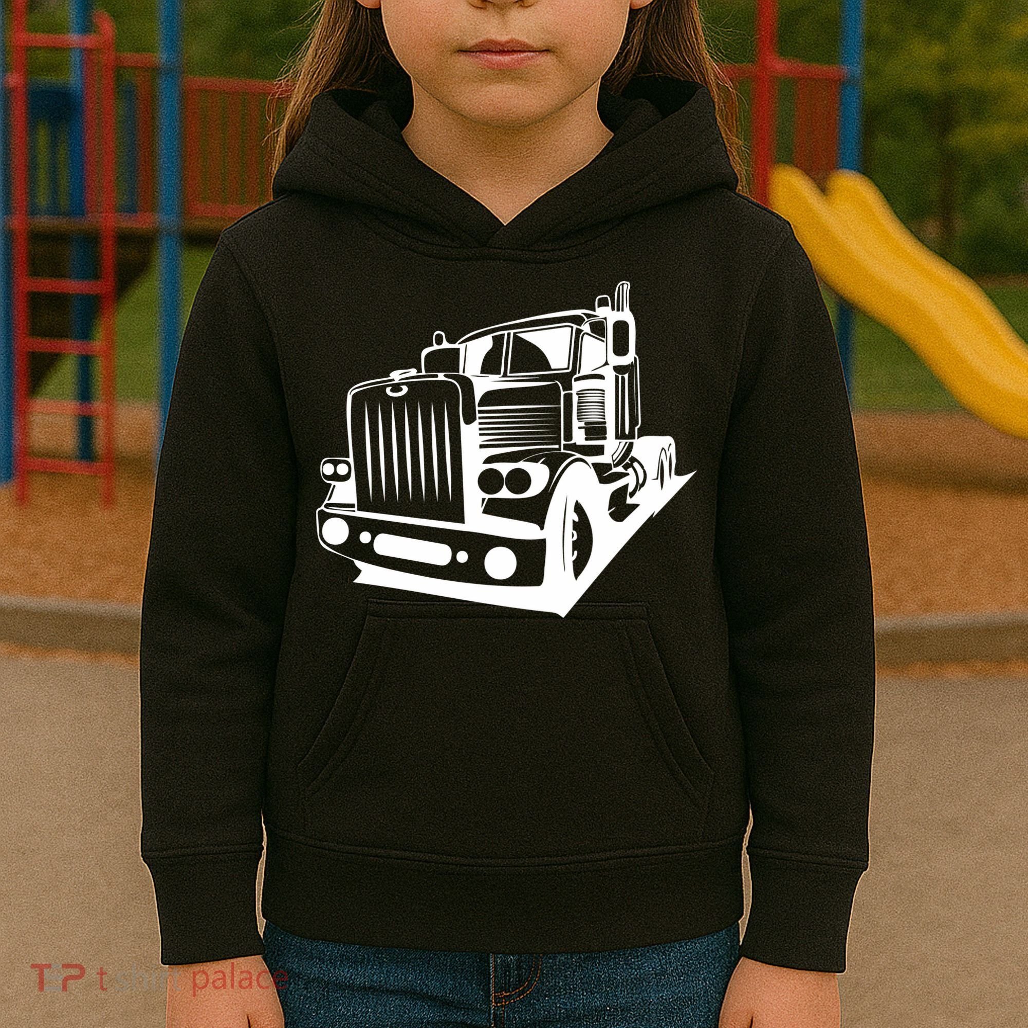 Semi Truck Gift For Truck Driver Kids Hoodie