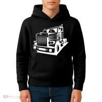 Semi Truck Gift For Truck Driver Kids Hoodie thumb 4