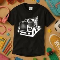 Semi Truck Gift For Truck Driver Kids T-Shirt thumb 3