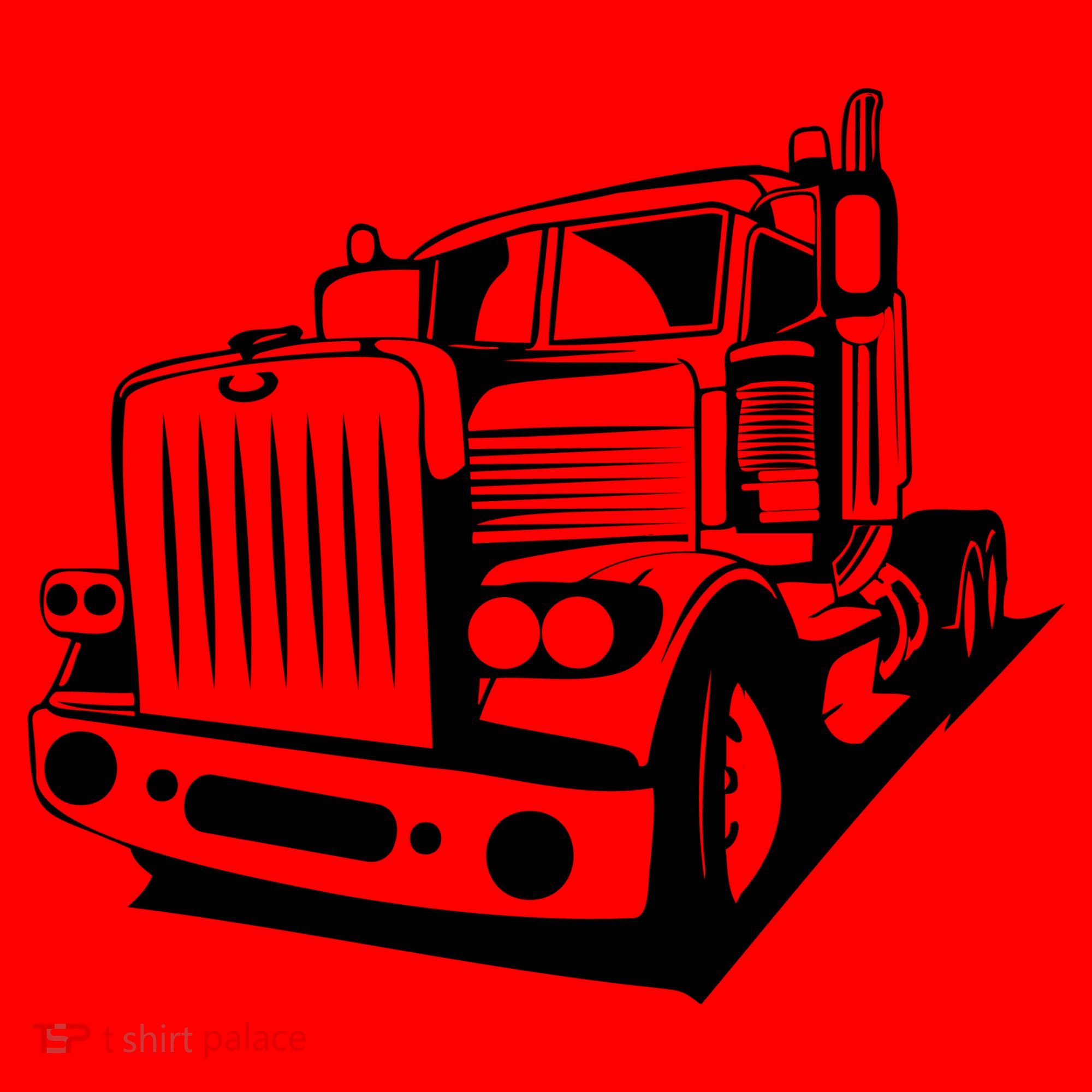 Semi Truck Gift For Truck Driver Santa Hat