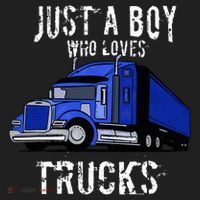 Semi Truck Gift Just A Boy Who Loves Trucks 11oz C Handle Ceramic Mug thumb 5