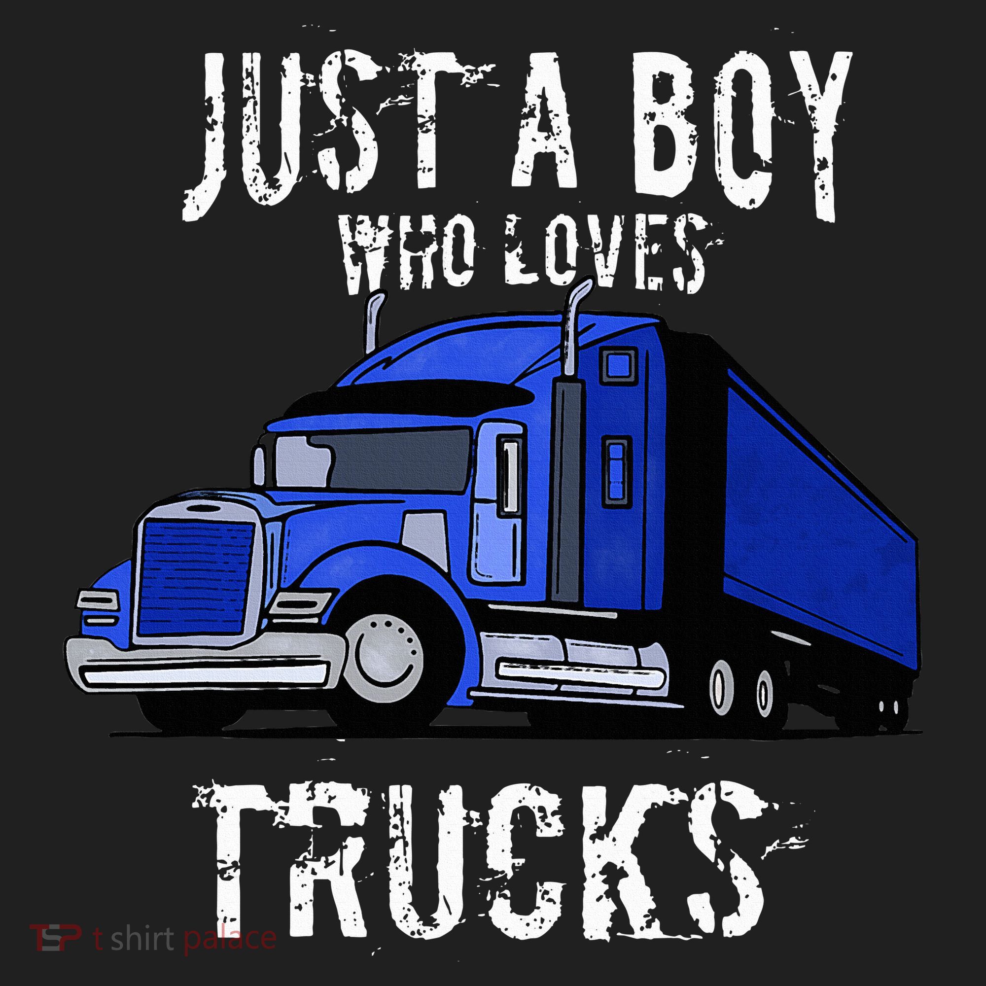 Semi Truck Gift Just A Boy Who Loves Trucks Golf Towel