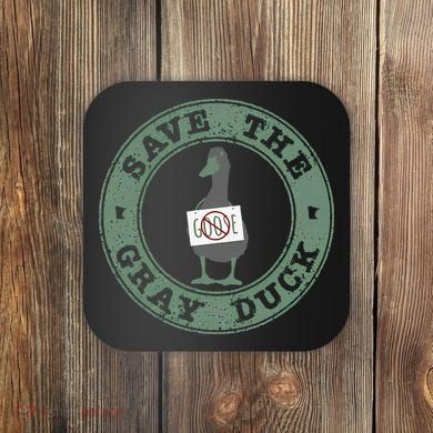 Save The Gray Duck Gift Coaster