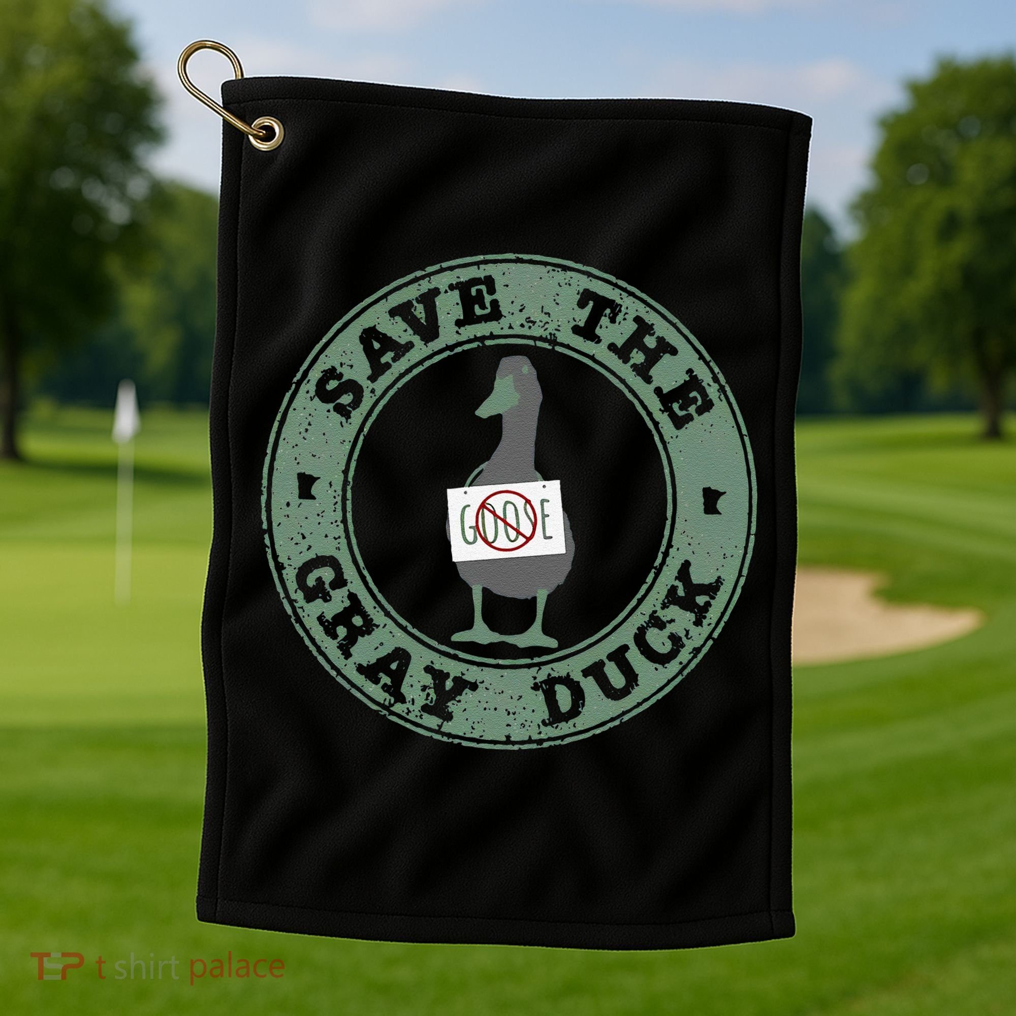 Save The Gray Duck Gift Golf Towel