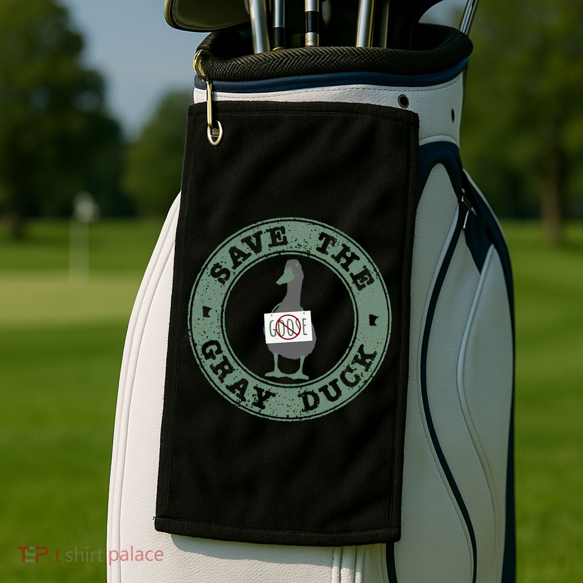 Save The Gray Duck Gift Golf Towel
