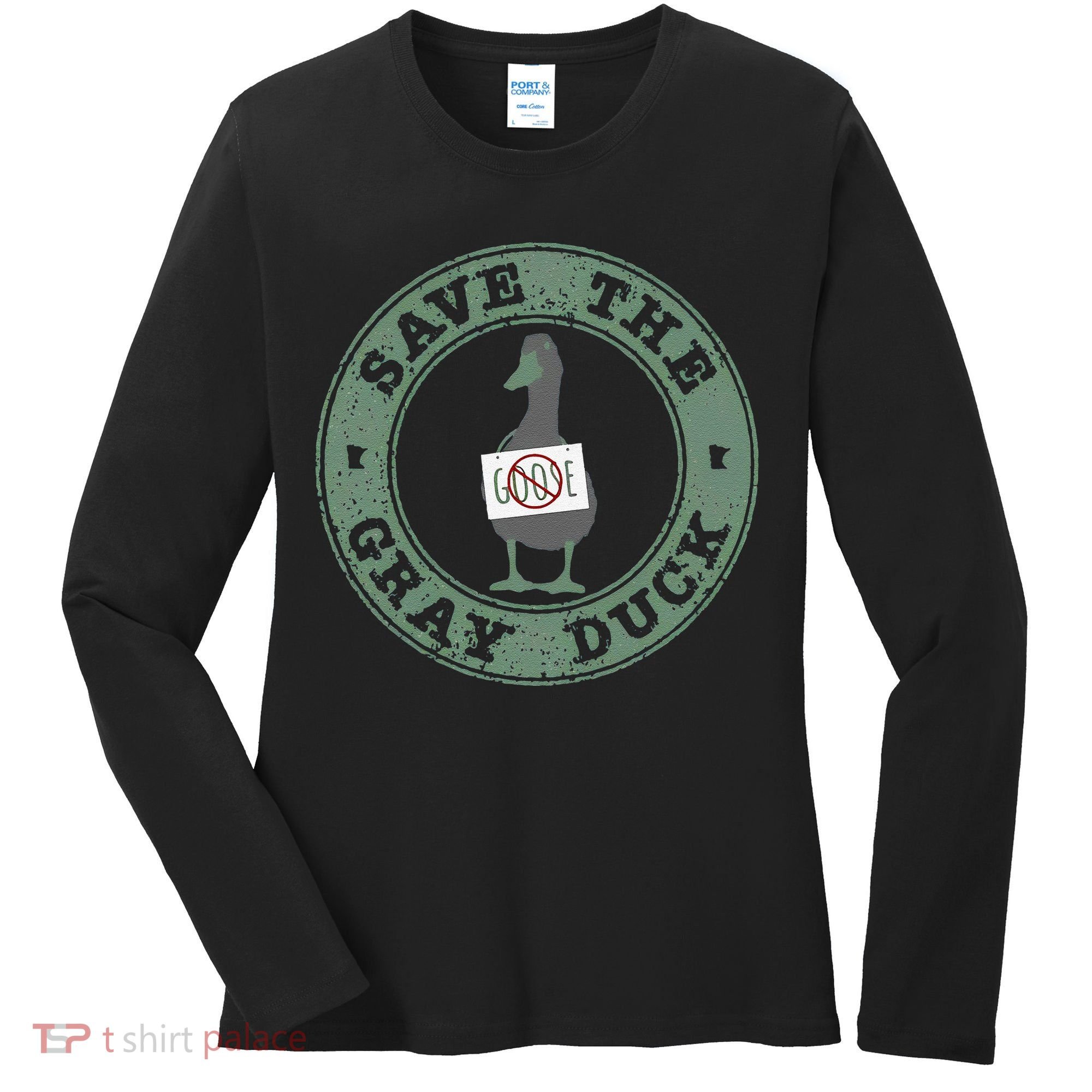 Save The Gray Duck Gift Women's Long Sleeve Shirt