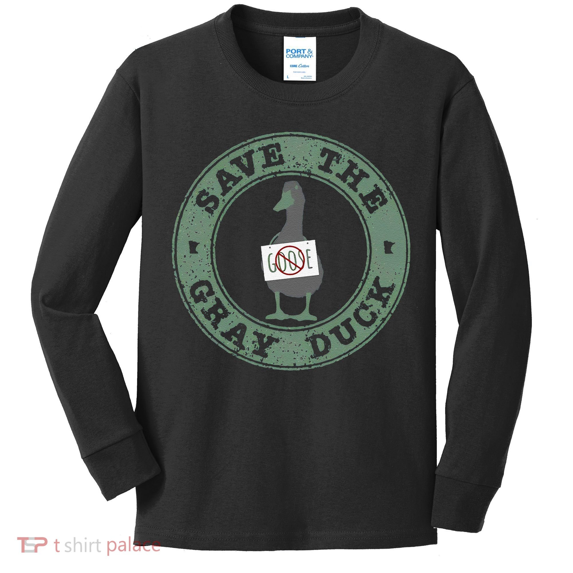 Save The Gray Duck Gift Kids Long Sleeve Shirt