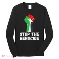 Stop The Genocide Fist Long Sleeve Shirt thumb 0