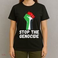 Stop The Genocide Fist T-Shirt thumb 4