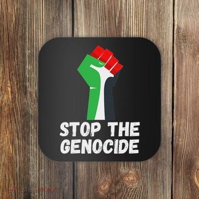 Stop The Genocide Fist Coaster