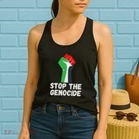 Stop The Genocide Fist Women's Tank Top thumb 2