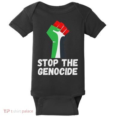 Stop The Genocide Fist Baby Bodysuit