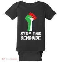 Stop The Genocide Fist Baby Bodysuit thumb 0