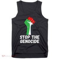 Stop The Genocide Fist Tank Top thumb 0