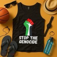 Stop The Genocide Fist Tank Top thumb 4