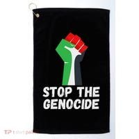 Stop The Genocide Fist Golf Towel thumb 0