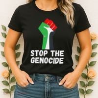 Stop The Genocide Fist Women's T-Shirt thumb 2