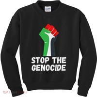 Stop The Genocide Fist Kids Sweatshirt thumb 0
