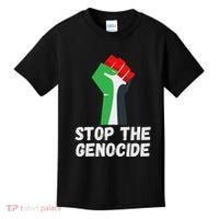 Stop The Genocide Fist Kids T-Shirt thumb 0