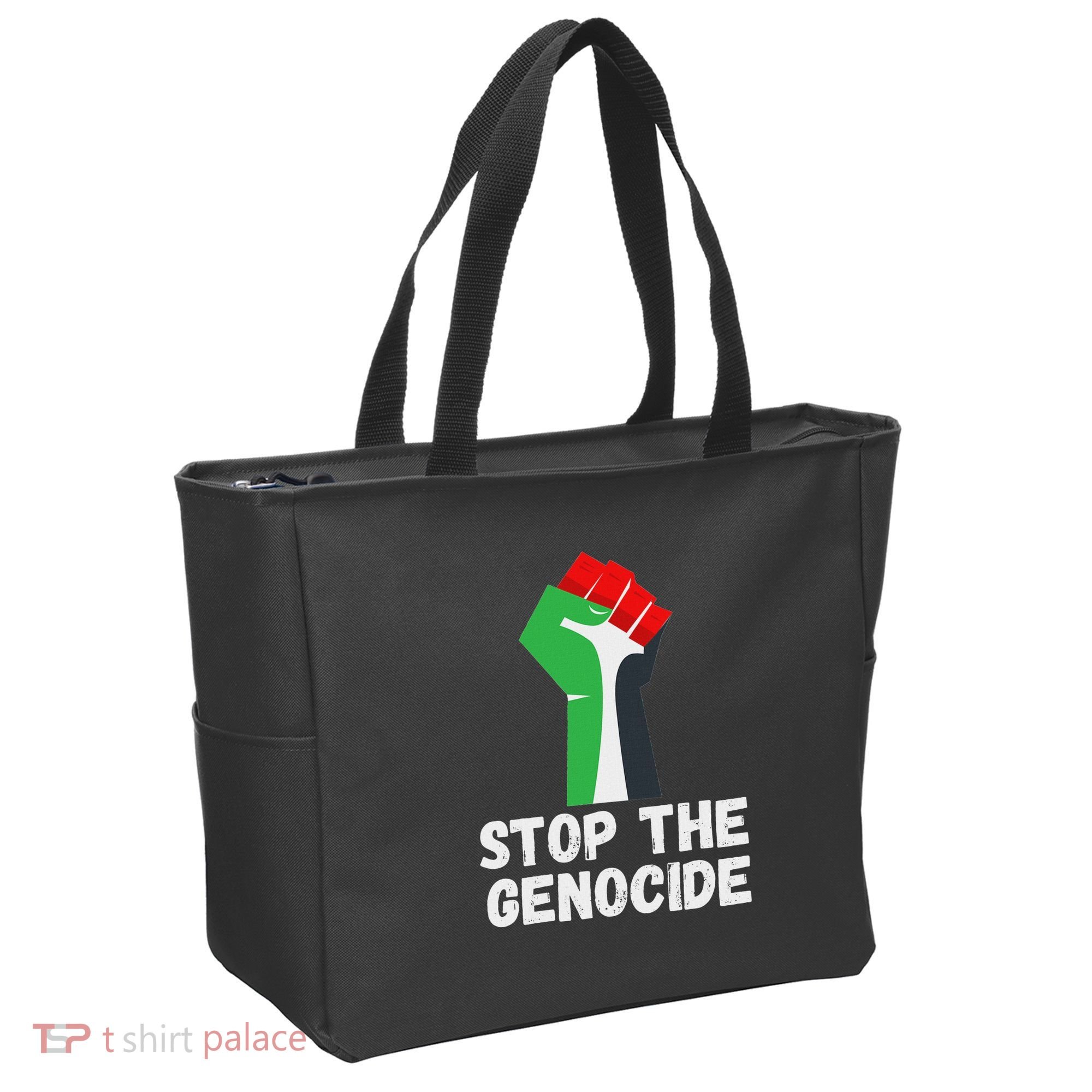 Stop The Genocide Fist Tote Bag