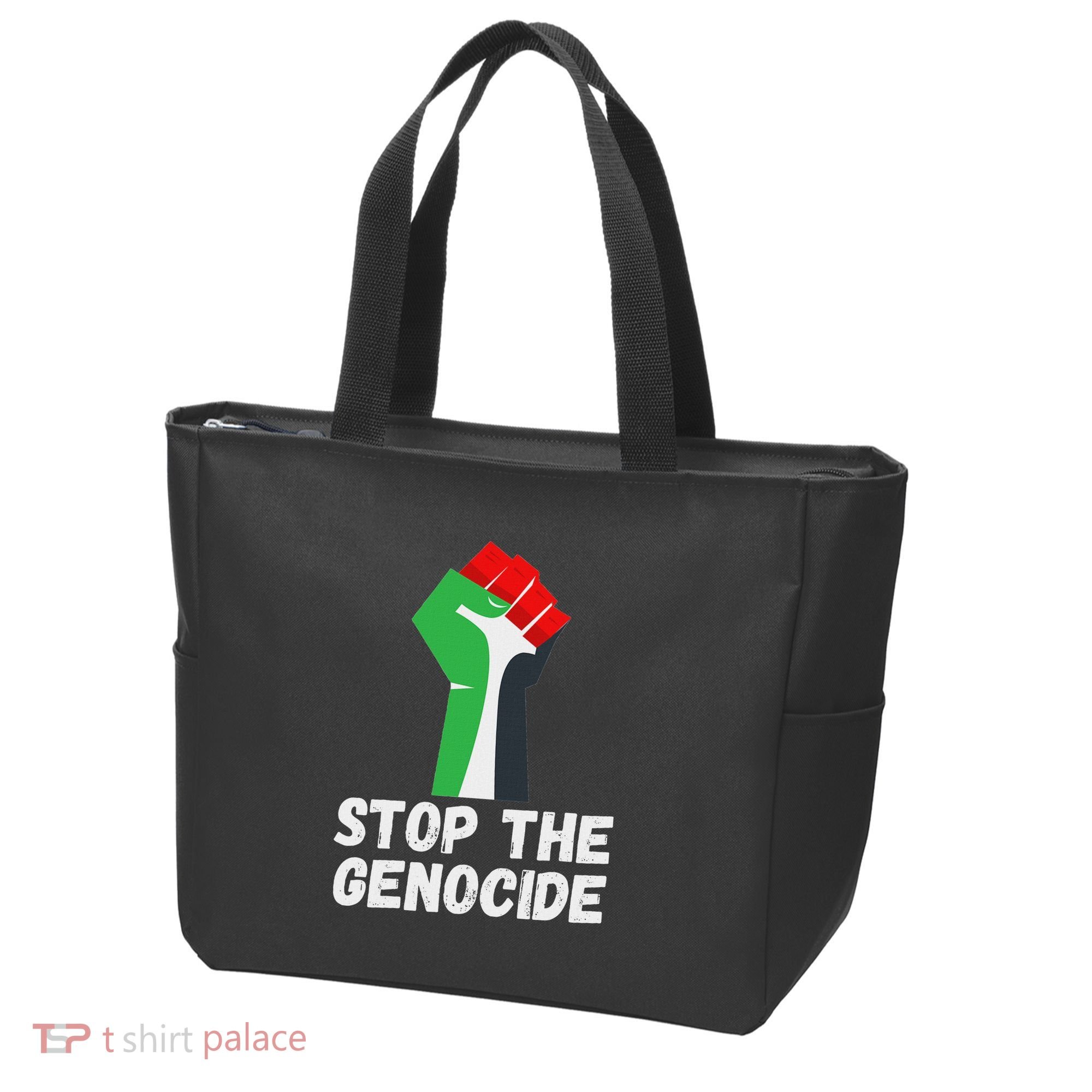 Stop The Genocide Fist Tote Bag