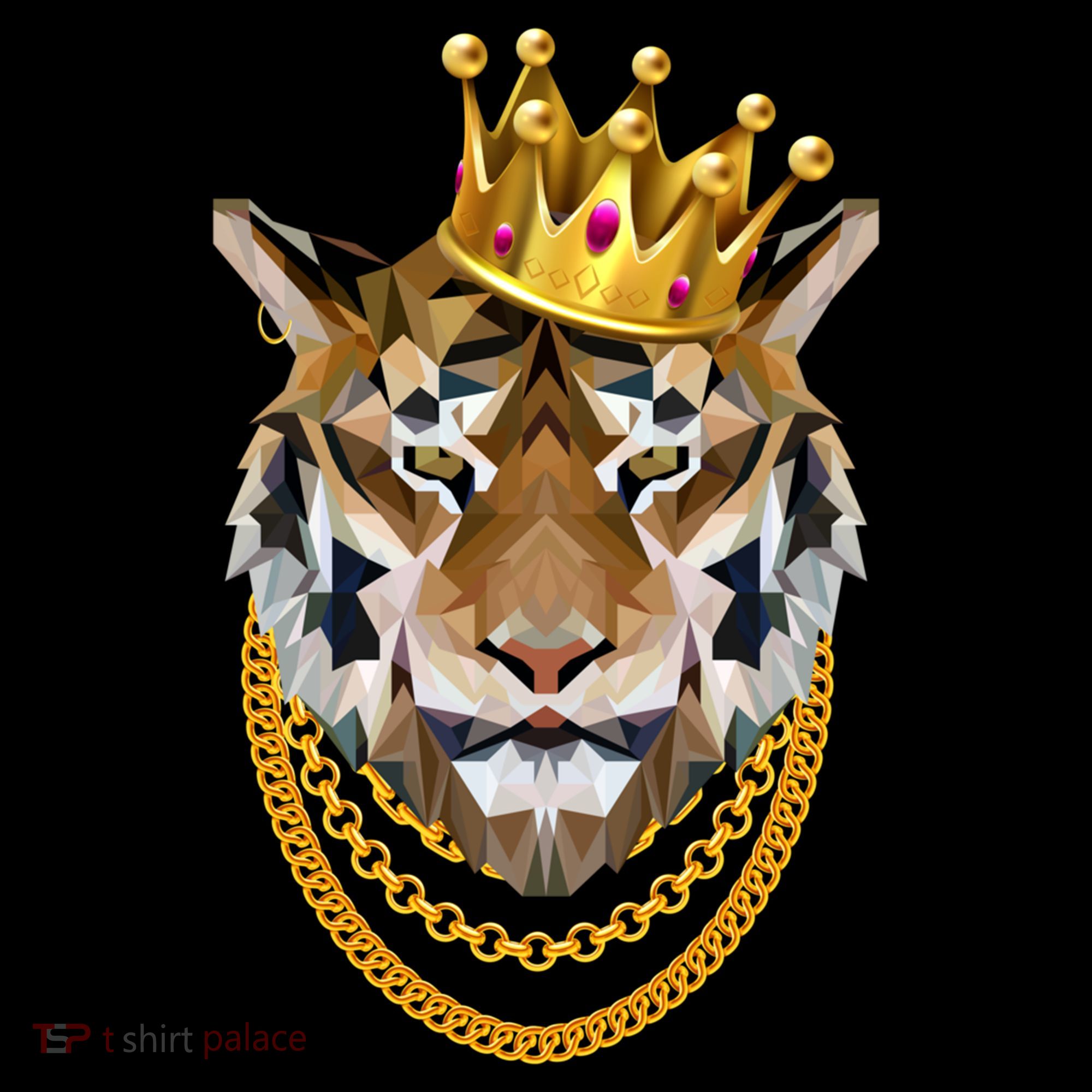Siberian Tiger Gangster Golden Crown King Chain Gift Coffee Mug