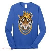 Siberian Tiger Gangster Golden Crown King Chain Gift Long Sleeve Shirt thumb 0