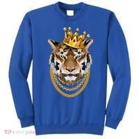 Siberian Tiger Gangster Golden Crown King Chain Gift Sweatshirt thumb 0
