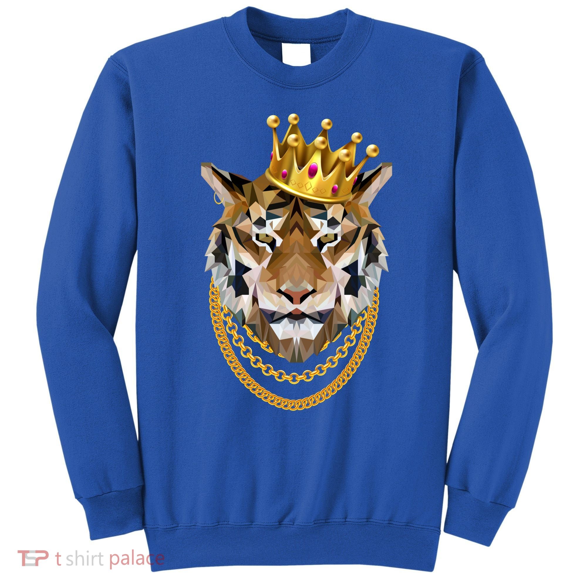 Siberian Tiger Gangster Golden Crown King Chain Gift Sweatshirt