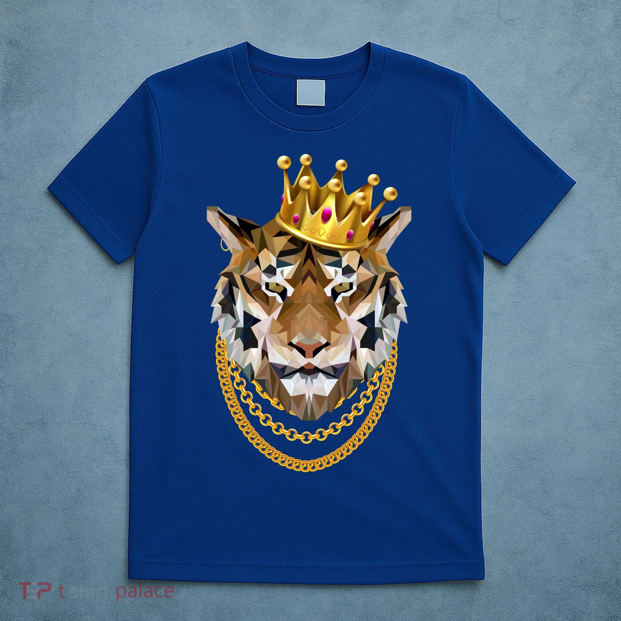 Siberian Tiger Gangster Golden Crown King Chain Gift T-Shirt