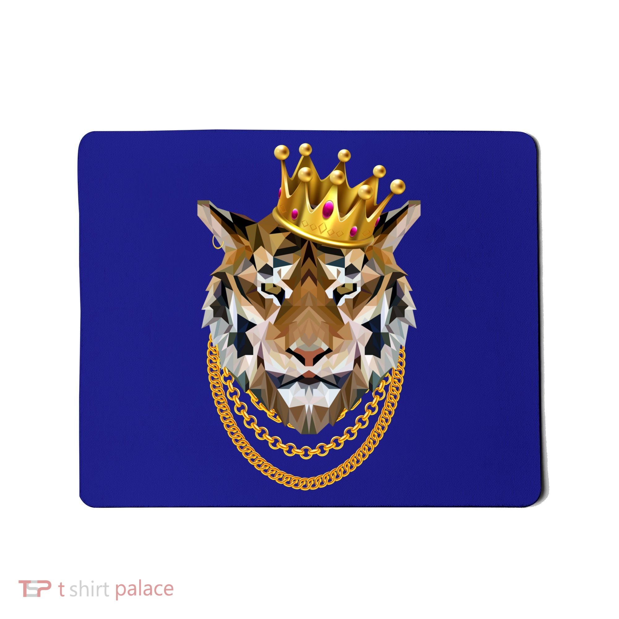Siberian Tiger Gangster Golden Crown King Chain Gift Mousepad