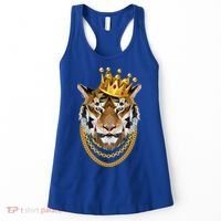 Siberian Tiger Gangster Golden Crown King Chain Gift Women's Tank Top thumb 0