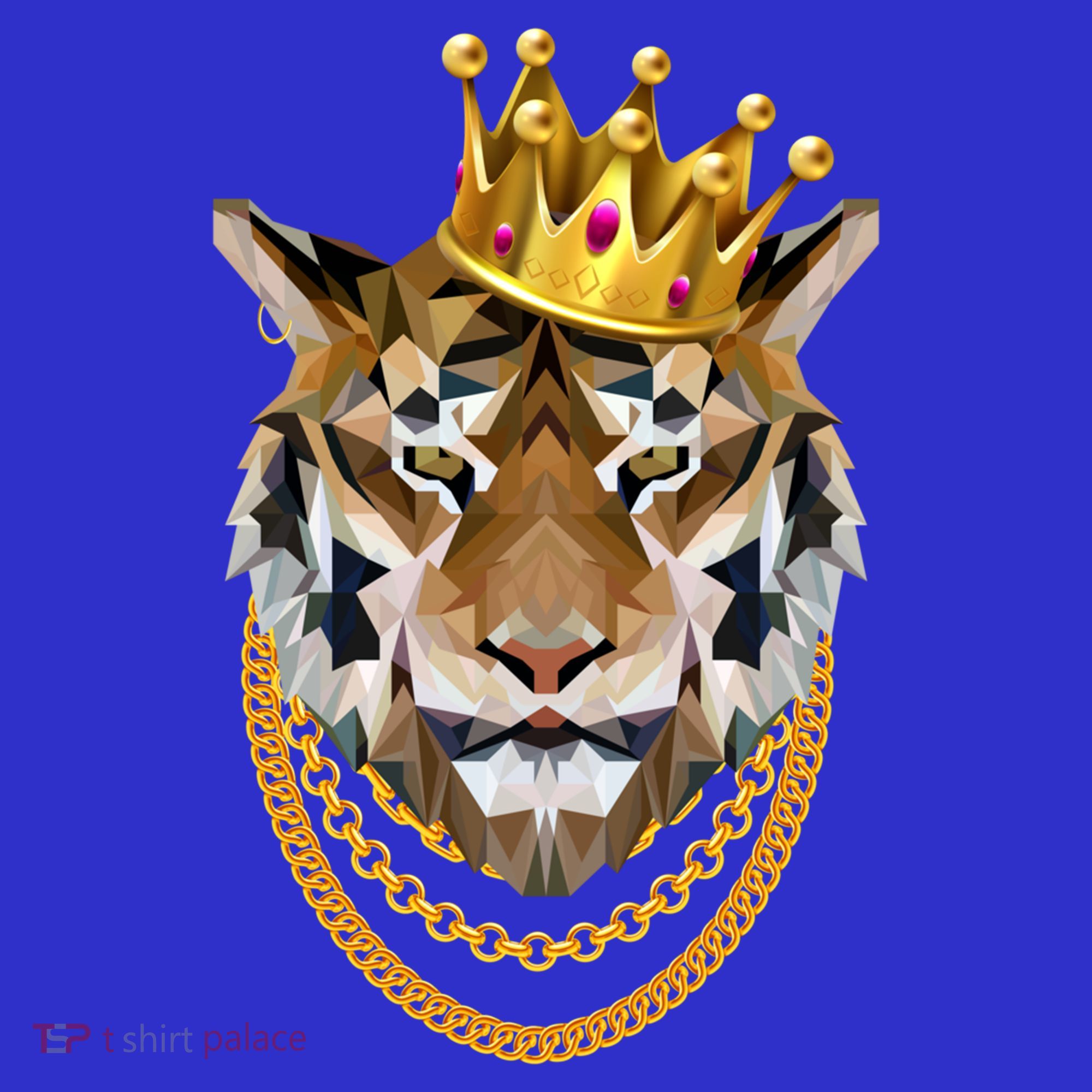 Siberian Tiger Gangster Golden Crown King Chain Gift Women's Tank Top