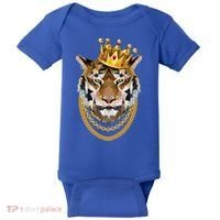 Siberian Tiger Gangster Golden Crown King Chain Gift Baby Bodysuit thumb 0