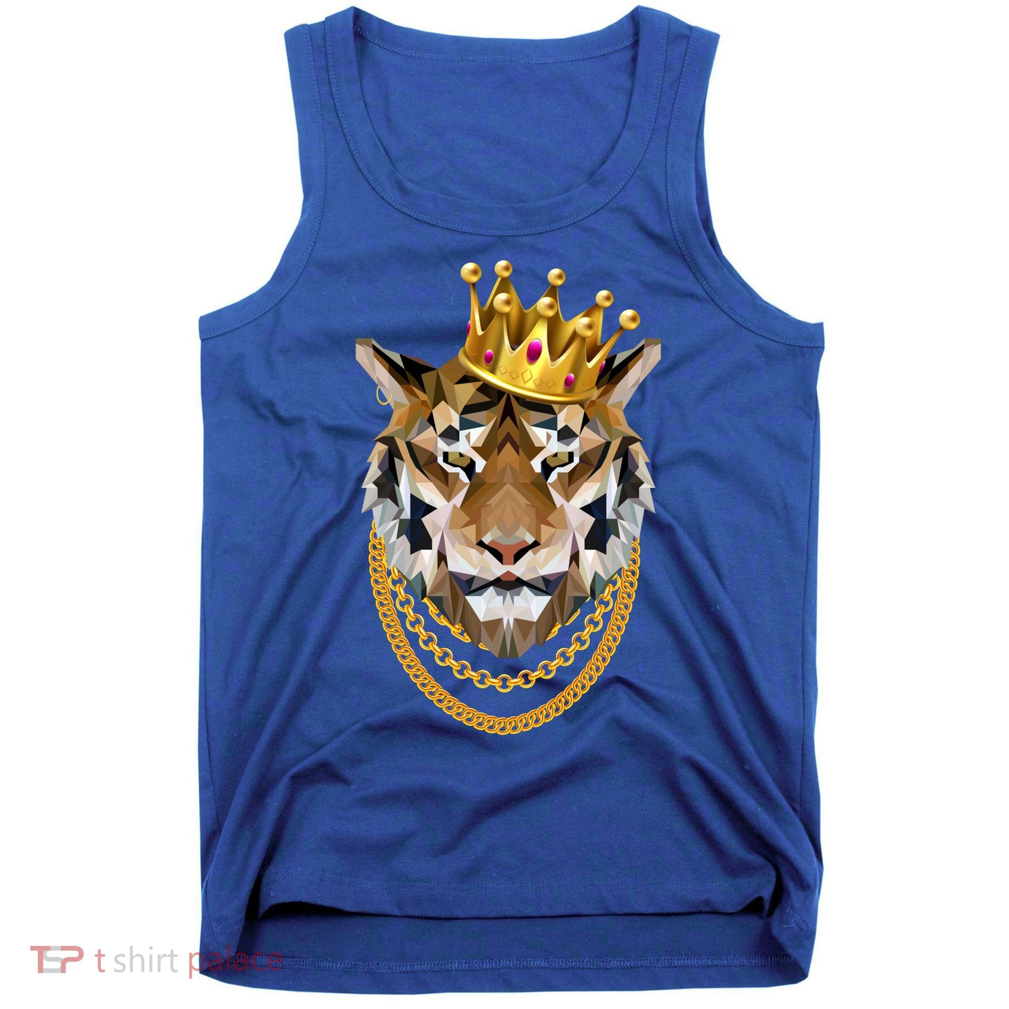 Siberian Tiger Gangster Golden Crown King Chain Gift Tank Top