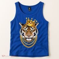 Siberian Tiger Gangster Golden Crown King Chain Gift Tank Top thumb 2