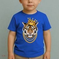 Siberian Tiger Gangster Golden Crown King Chain Gift Toddler T-Shirt thumb 2