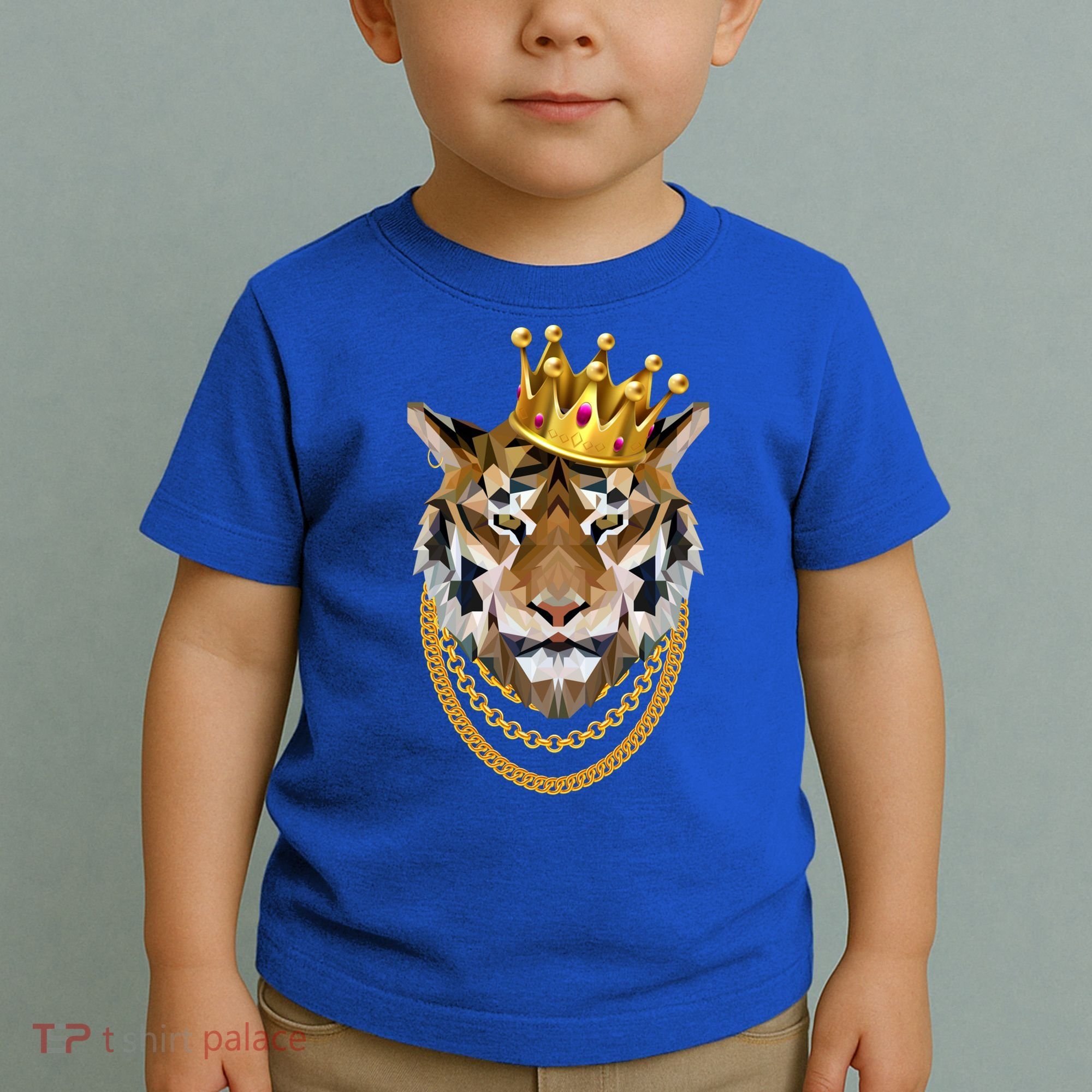 Siberian Tiger Gangster Golden Crown King Chain Gift Toddler T-Shirt