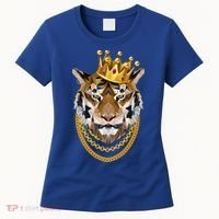 Siberian Tiger Gangster Golden Crown King Chain Gift Women's T-Shirt thumb 0