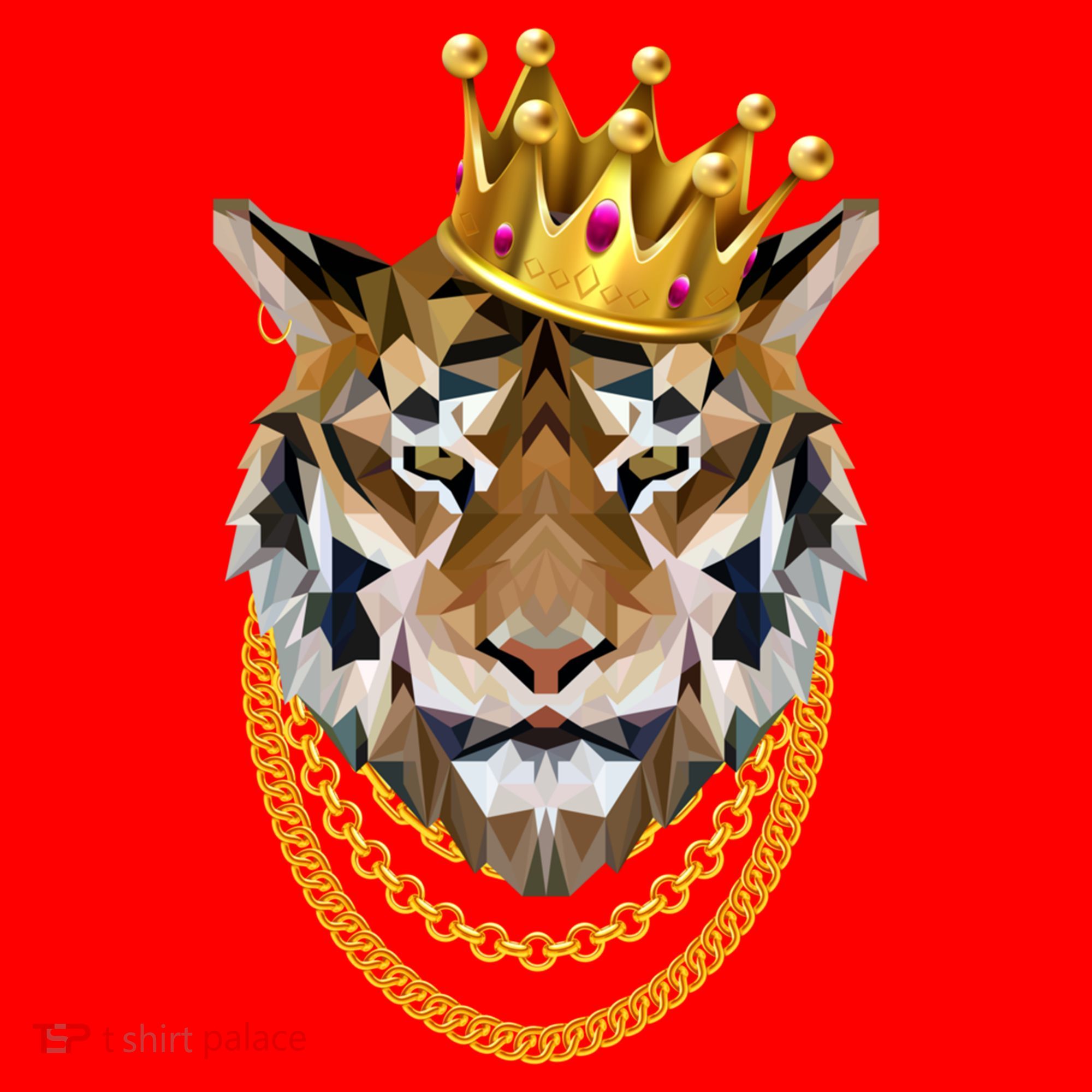Siberian Tiger Gangster Golden Crown King Chain Gift Santa Hat