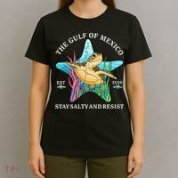 Stay The Gulf Of Mexico Be Salty And Resist Turtle Mexican  T-Shirt thumb 4
