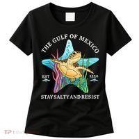 Stay The Gulf Of Mexico Be Salty And Resist Turtle Mexican  Women's T-Shirt thumb 0