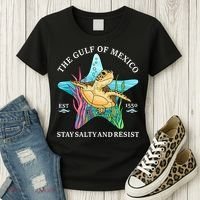 Stay The Gulf Of Mexico Be Salty And Resist Turtle Mexican  Women's T-Shirt thumb 3