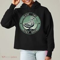 Save The Gray Duck Ladies Heavyweight Boxy Pullover Hoodie thumb 0