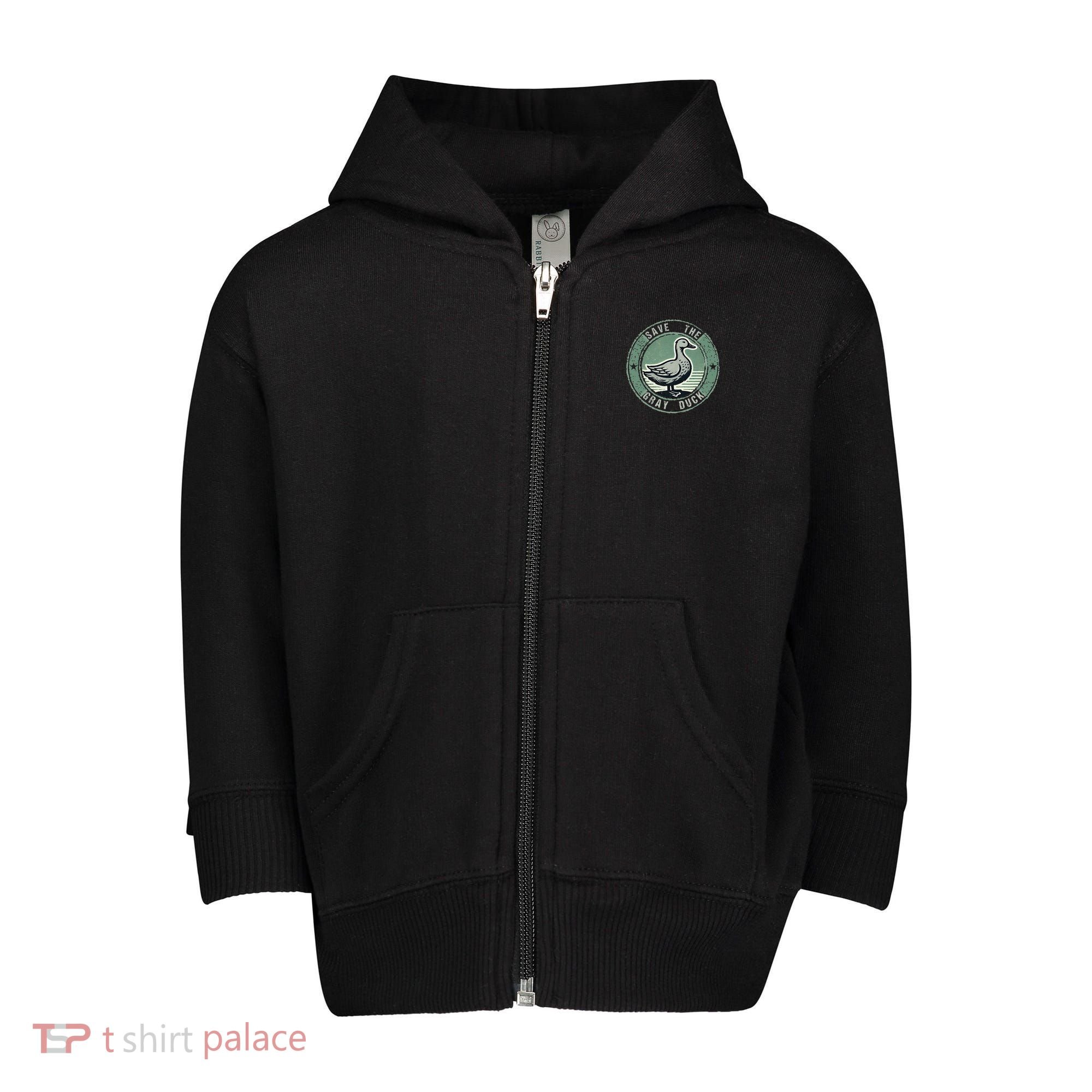 Save The Gray Duck Toddler Zip Fleece Hoodie
