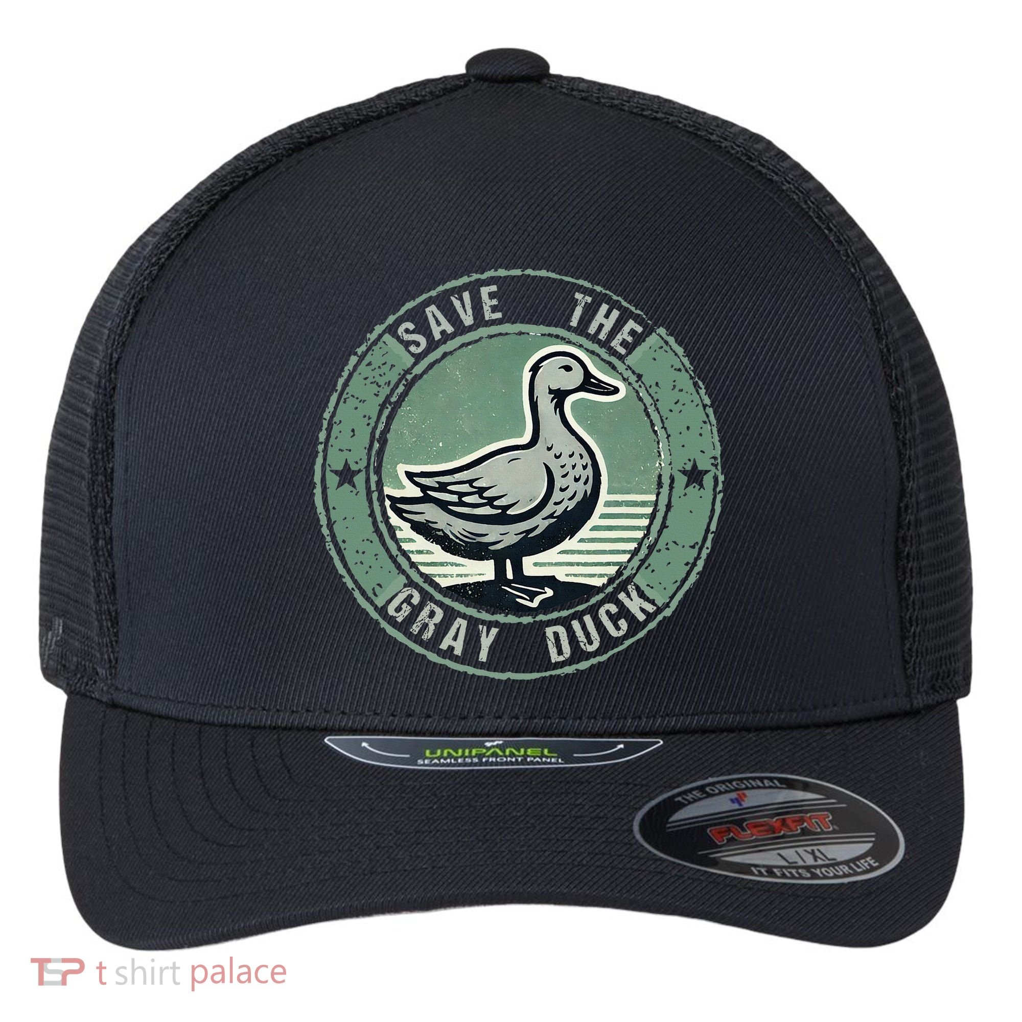 Save The Gray Duck Flexfit Unipanel Trucker Cap