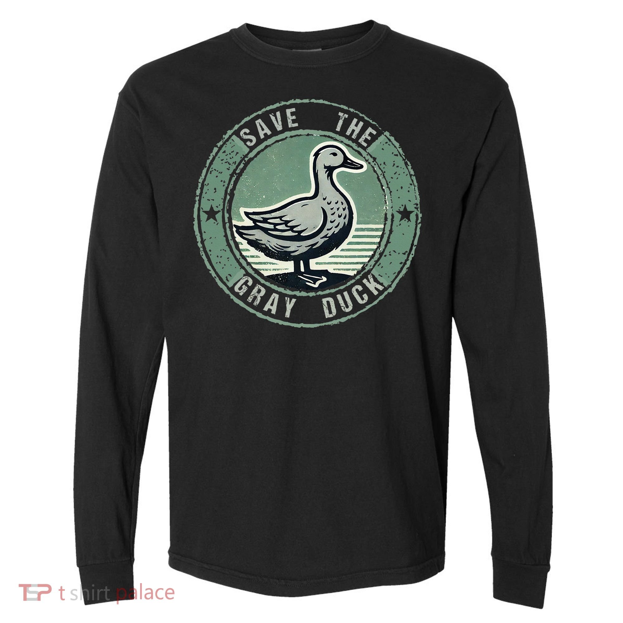 Save The Gray Duck Comfort Colors Heavyweight Long Sleeve T-Shirt