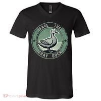 Save The Gray Duck V-Neck T-Shirt thumb 0