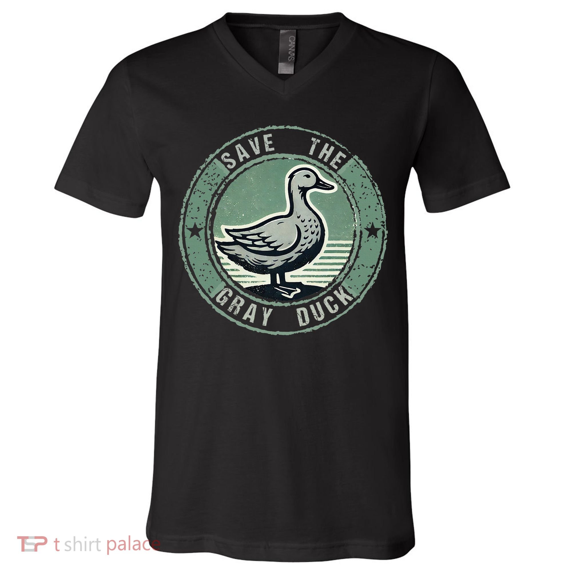 Save The Gray Duck V-Neck T-Shirt