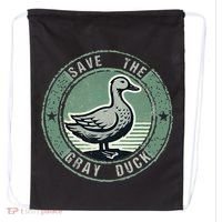 Save The Gray Duck Drawstring Bag thumb 0